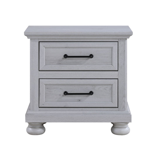 2 Drawer Nightstand With USB Charging Station