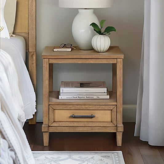 Lily Pond - Nightstand With Storage - Natural