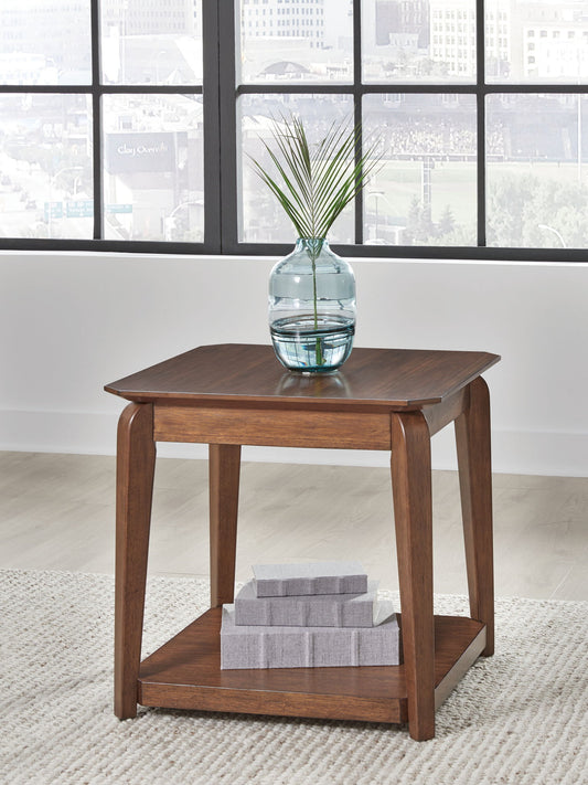 Trenmour - Square End Table - Medium Brown