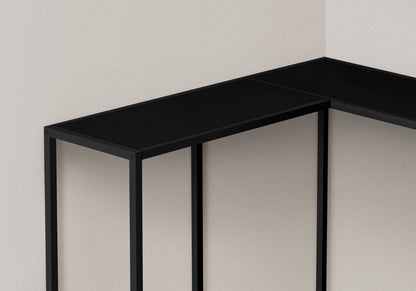 Corner Accent Console Table For Entryway, Contemporary & Modern - Black