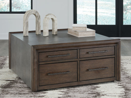 Kallenny - Brown / Gray - Square Cocktail Table