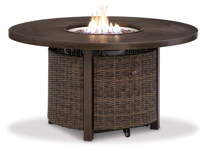 Paradise Trail - Round Fire Pit Table - Medium Brown