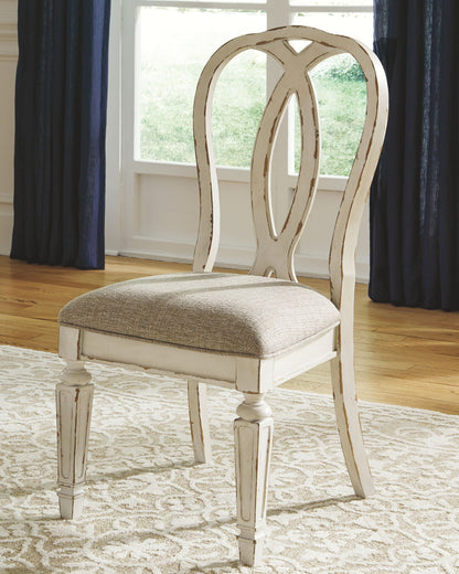 Realyn - Dining UPH Side Chair (Set of 2) - Ribbonback - Chipped White