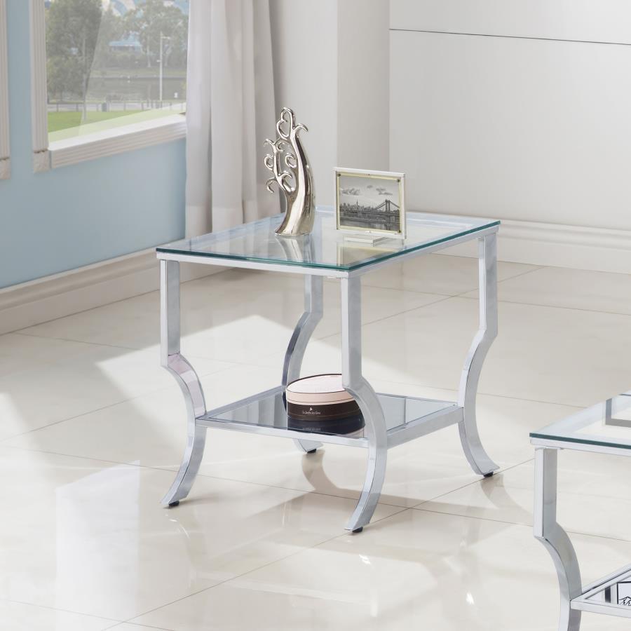Saide - Rectangular Glass Top Table
