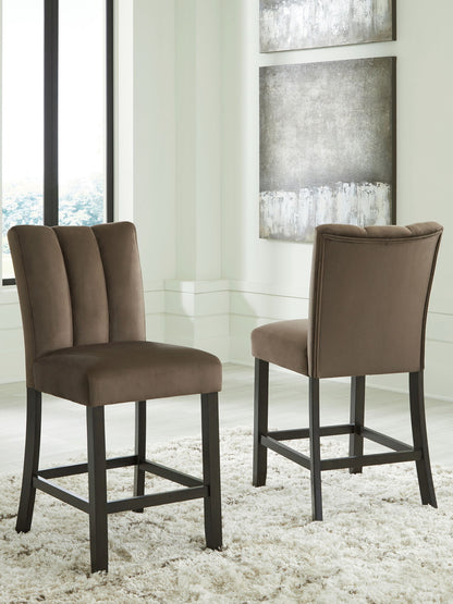 Jeshina - Upholstered Barstool (Set of 2) - Mocha