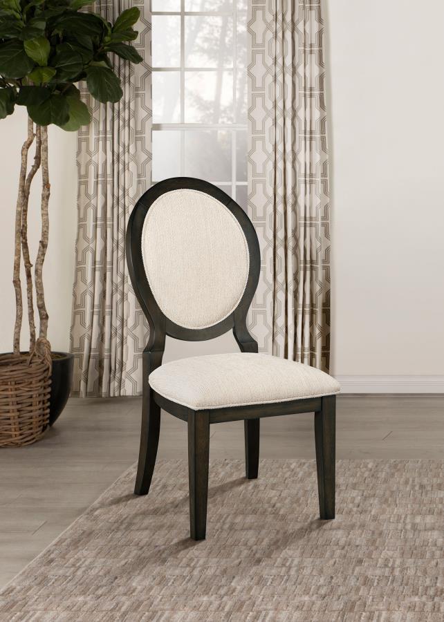 Twyla - Oval Back Dining Side Chair (Set of 2) - Dark Cocoa