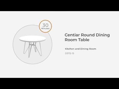 Centiar - Round Dining Room Table - Brown