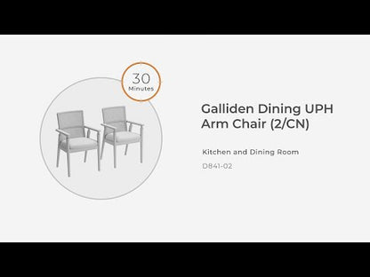 Galliden - Dining Upholstered Arm Chair (Set of 2) - Black